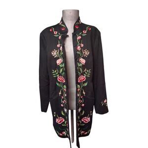 Victor Costa Occasion floral embroidered Coat